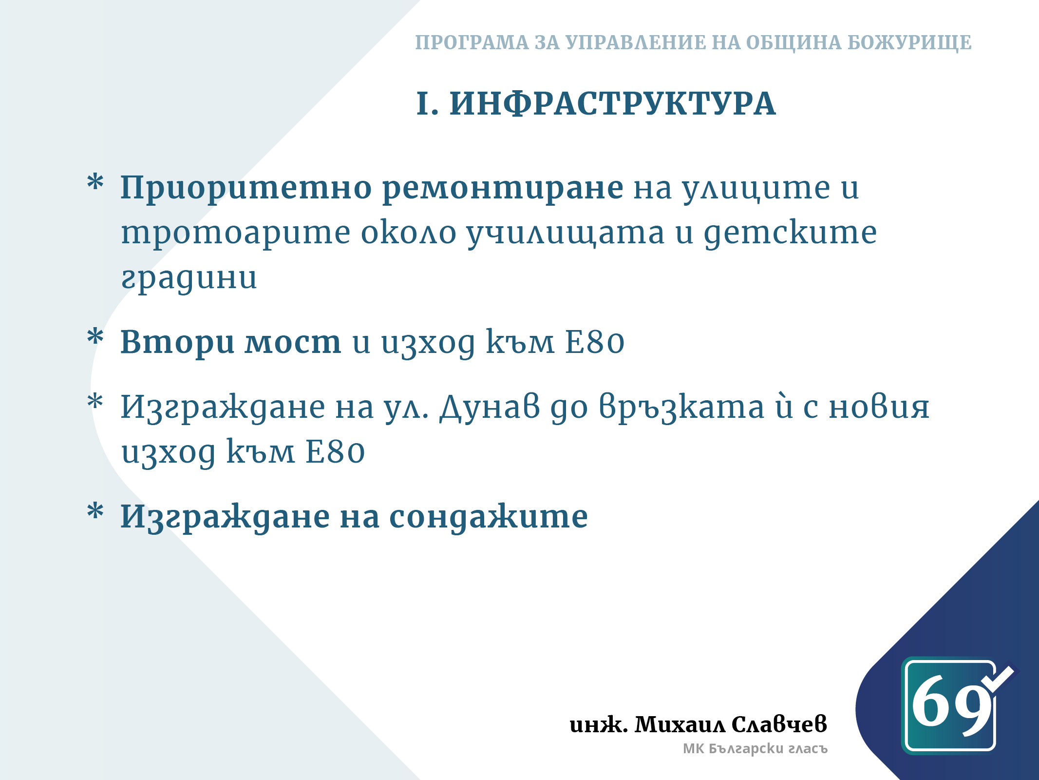 Михаил Славчев - програма
